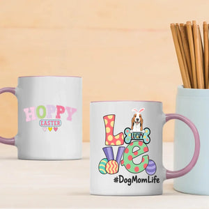Personalized Hoppy Easter Mug for Dog Moms – Spring Dog Lover Gift – 89Prints