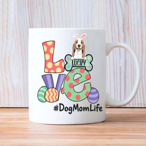 Personalized Hoppy Easter Mug for Dog Moms – Spring Dog Lover Gift – 89Prints