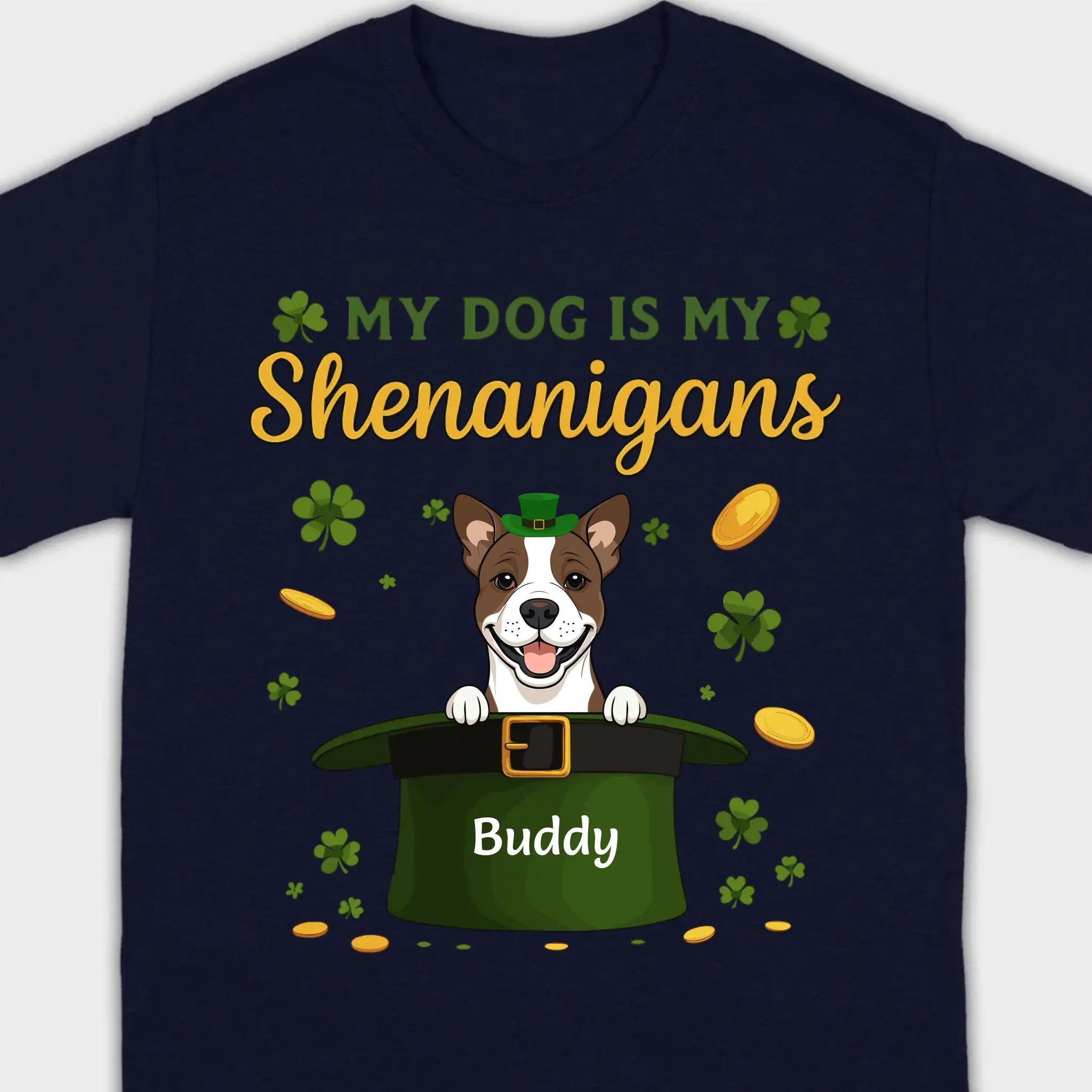 My Dog Is My Shenanigans Sweatshirt – St. Patrick’s Day Green Hat Dog - 89Prints