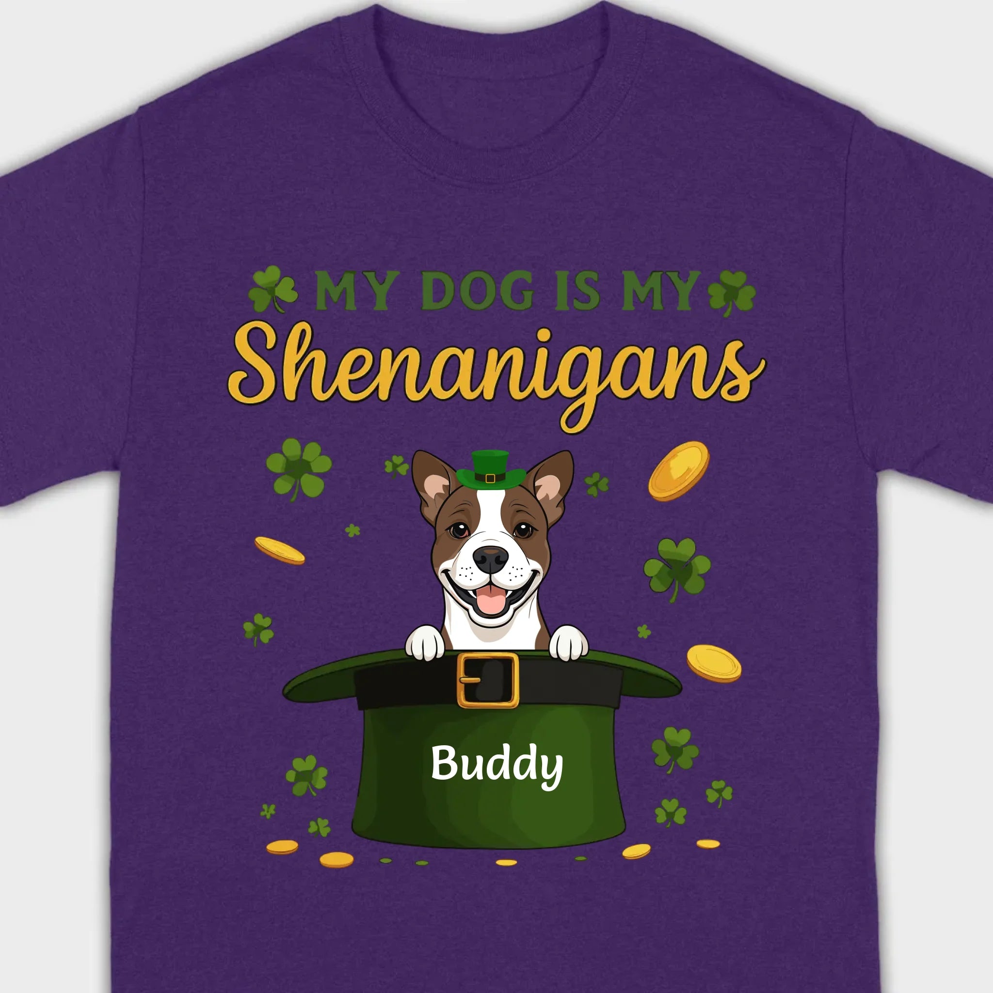 My Dog Is My Shenanigans Sweatshirt – St. Patrick’s Day Green Hat Dog - 89Prints