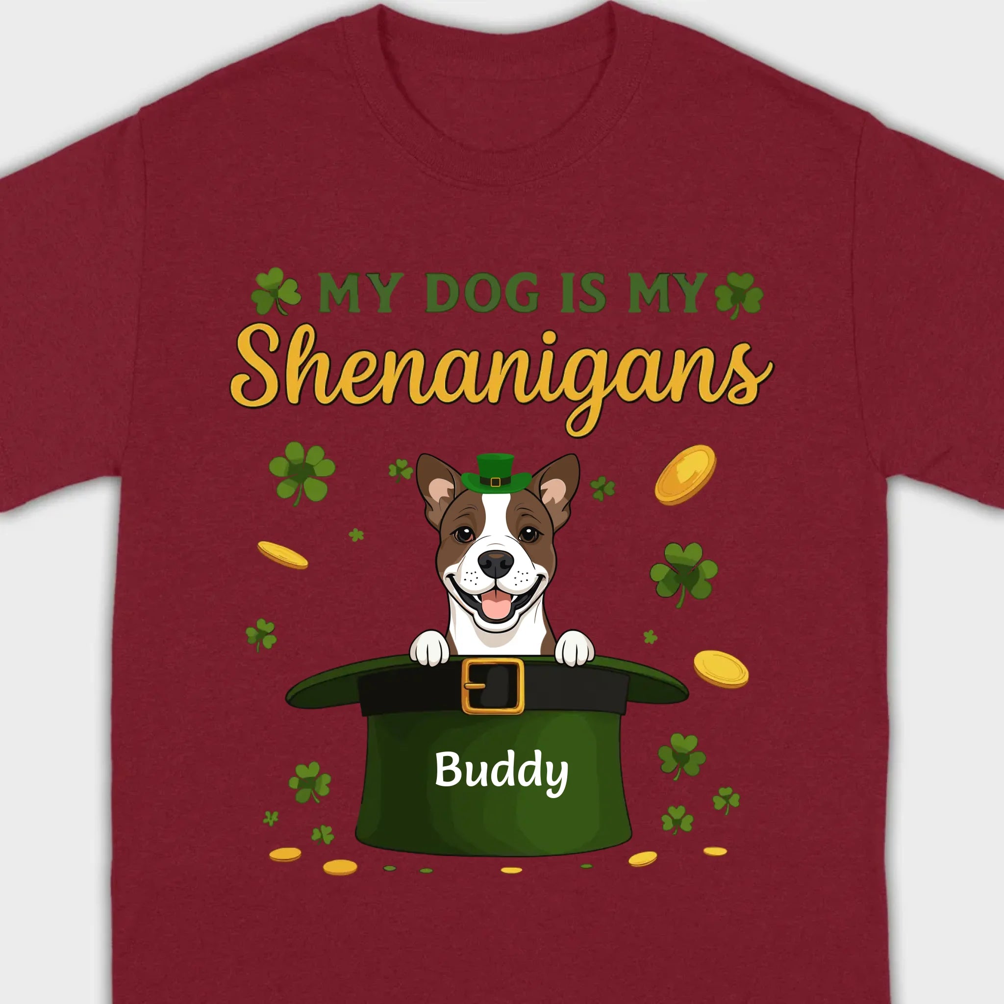 My Dog Is My Shenanigans Sweatshirt – St. Patrick’s Day Green Hat Dog - 89Prints