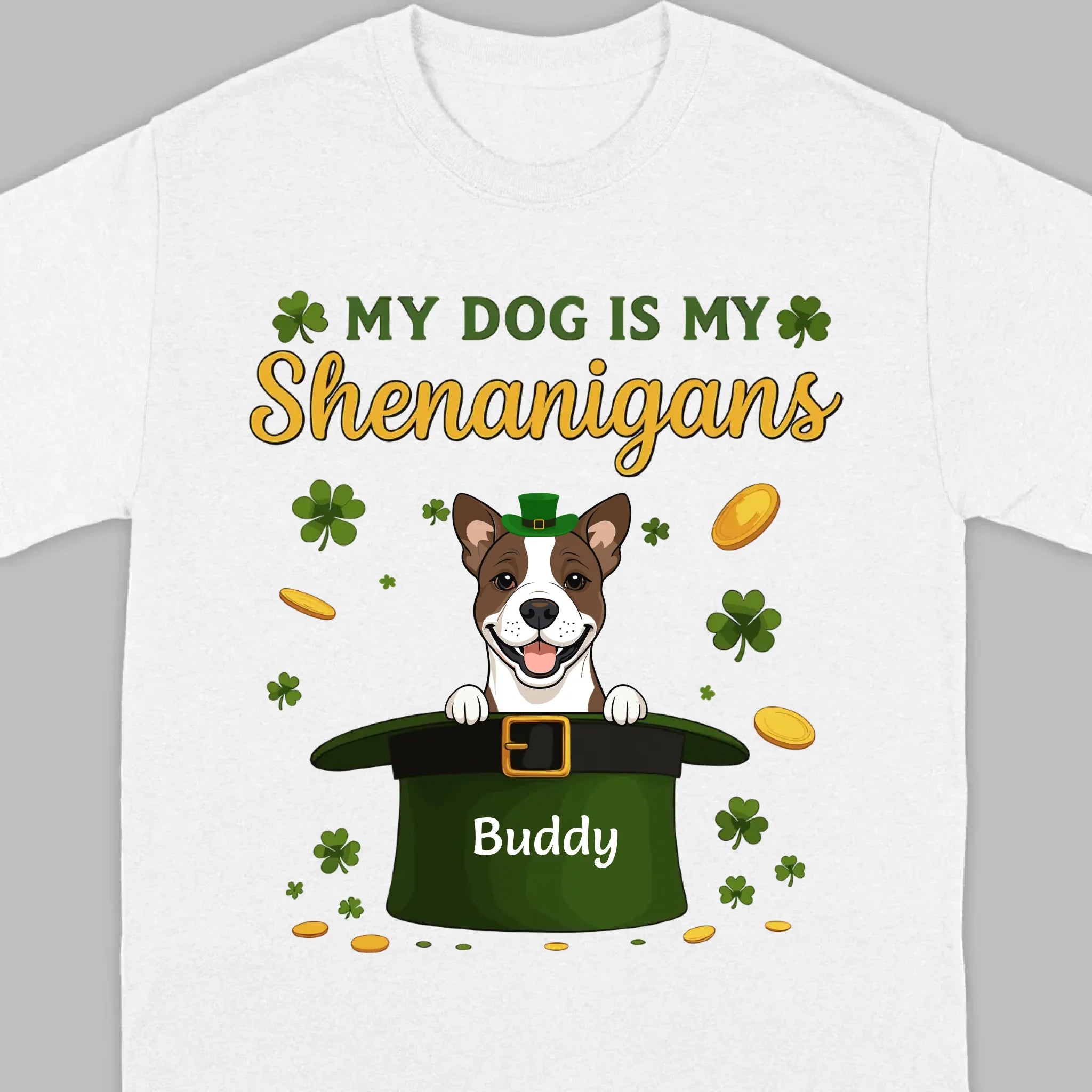 My Dog Is My Shenanigans Sweatshirt – St. Patrick’s Day Green Hat Dog - 89Prints