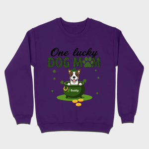 St. Patrick’s Day Dog Mom Hoodie – One Lucky Dog Mom Pullover - 89Prints