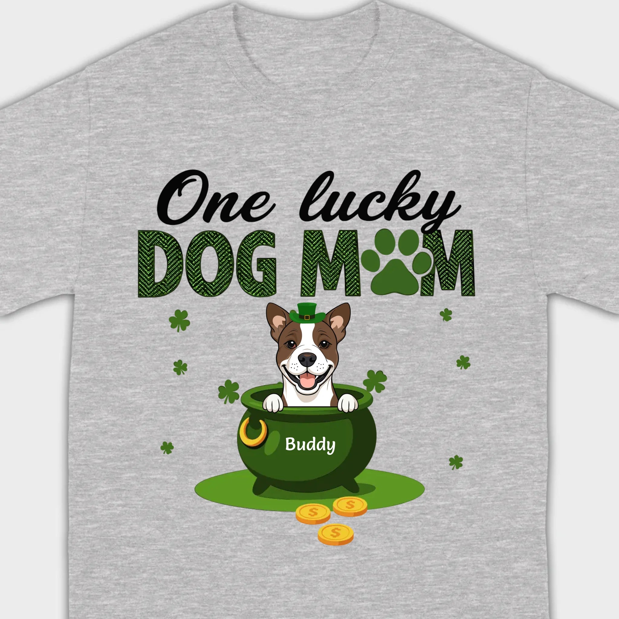 St. Patrick’s Day Dog Mom Hoodie – One Lucky Dog Mom Pullover - 89Prints
