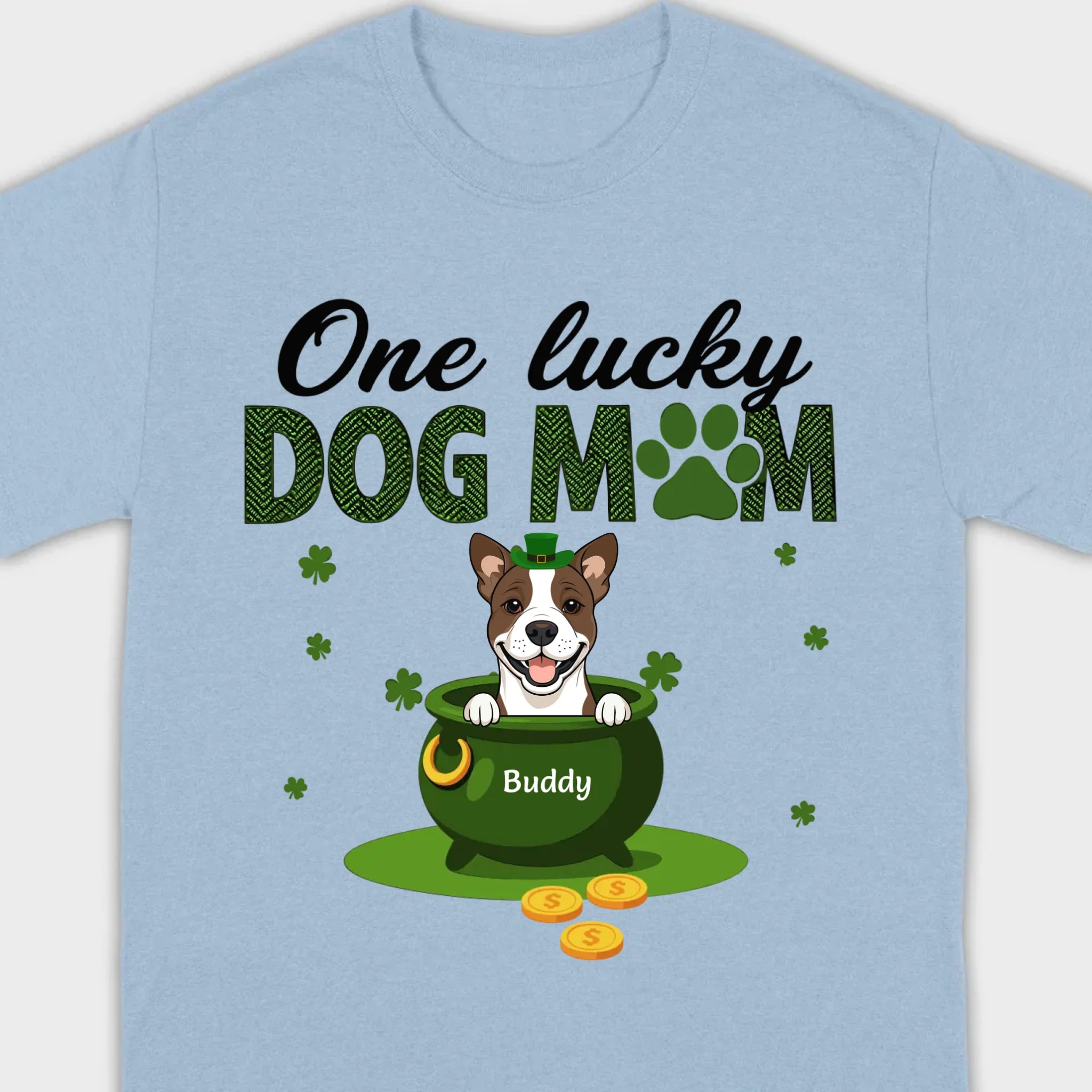 St. Patrick’s Day Dog Mom Hoodie – One Lucky Dog Mom Pullover - 89Prints
