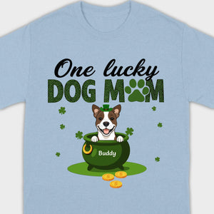 St. Patrick’s Day Dog Mom Hoodie – One Lucky Dog Mom Pullover - 89Prints