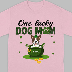 St. Patrick’s Day Dog Mom Hoodie – One Lucky Dog Mom Pullover - 89Prints
