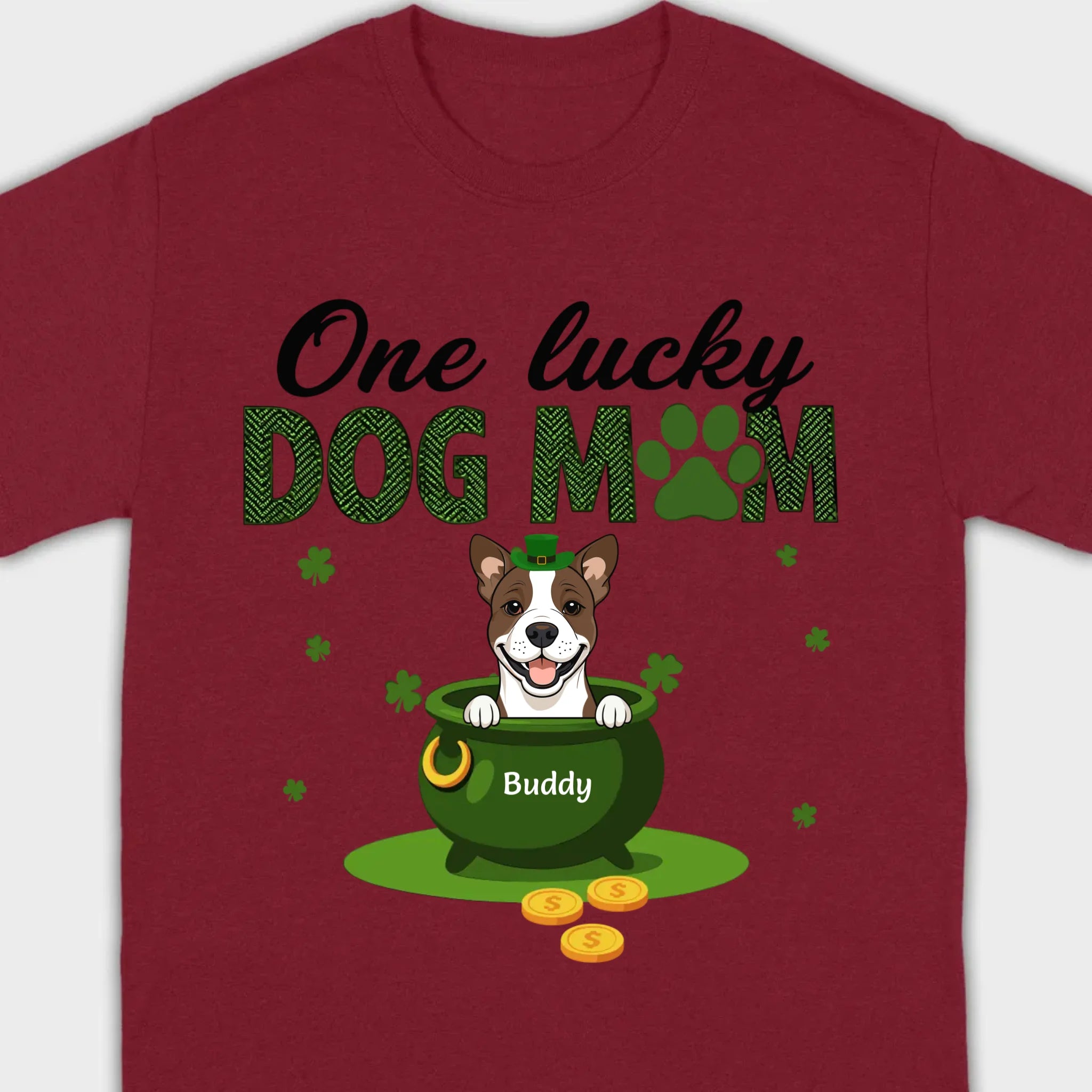 St. Patrick’s Day Dog Mom Hoodie – One Lucky Dog Mom Pullover - 89Prints