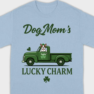 Dog Mom T-Shirt – Lucky Charm Truck & Dog Design - 89Prints