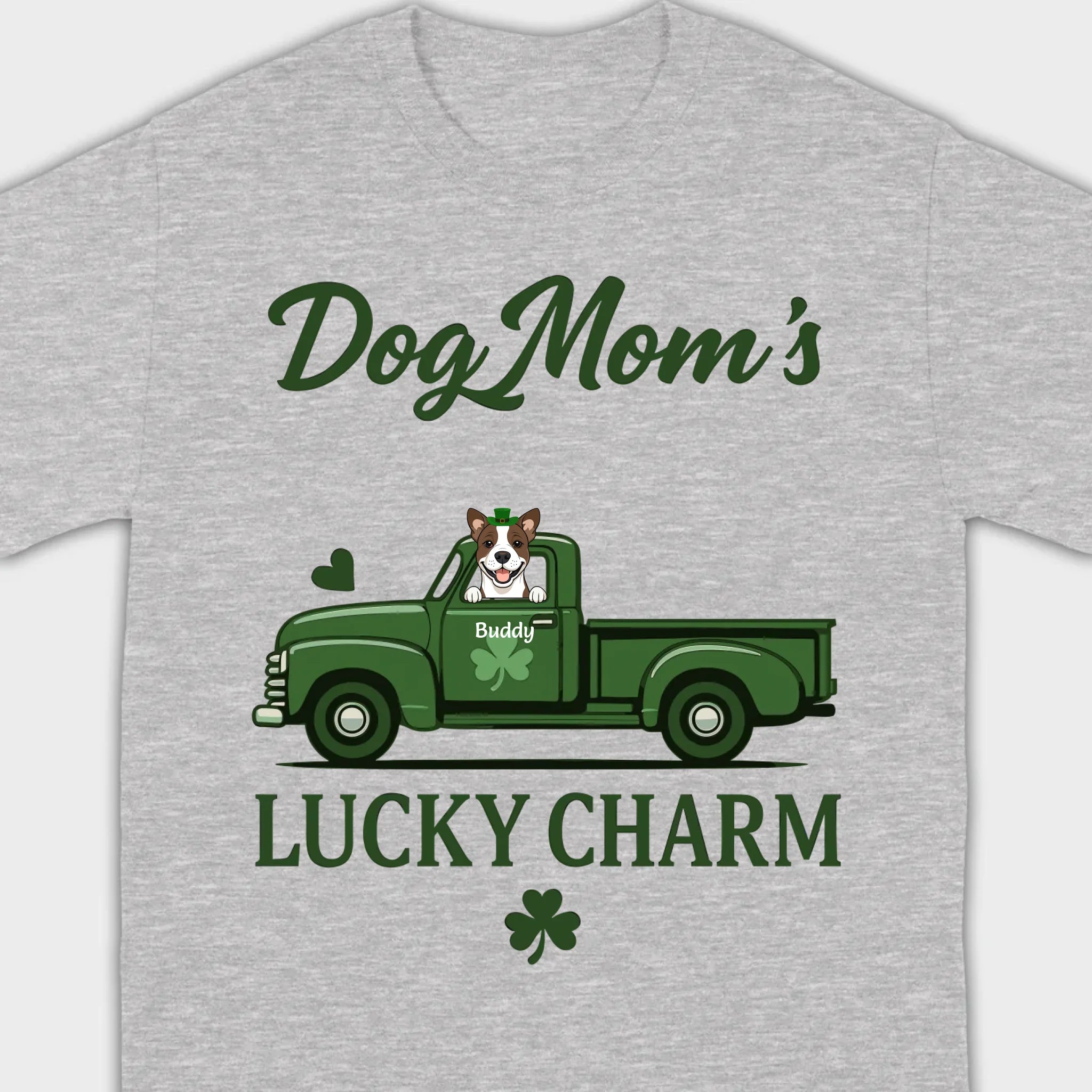 Dog Mom T-Shirt – Lucky Charm Truck & Dog Design - 89Prints