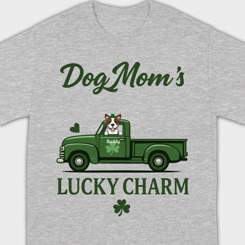 Dog Mom T-Shirt – Lucky Charm Truck & Dog Design - 89Prints