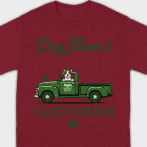Dog Mom T-Shirt – Lucky Charm Truck & Dog Design - 89Prints