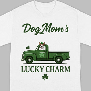 Dog Mom T-Shirt – Lucky Charm Truck & Dog Design - 89Prints