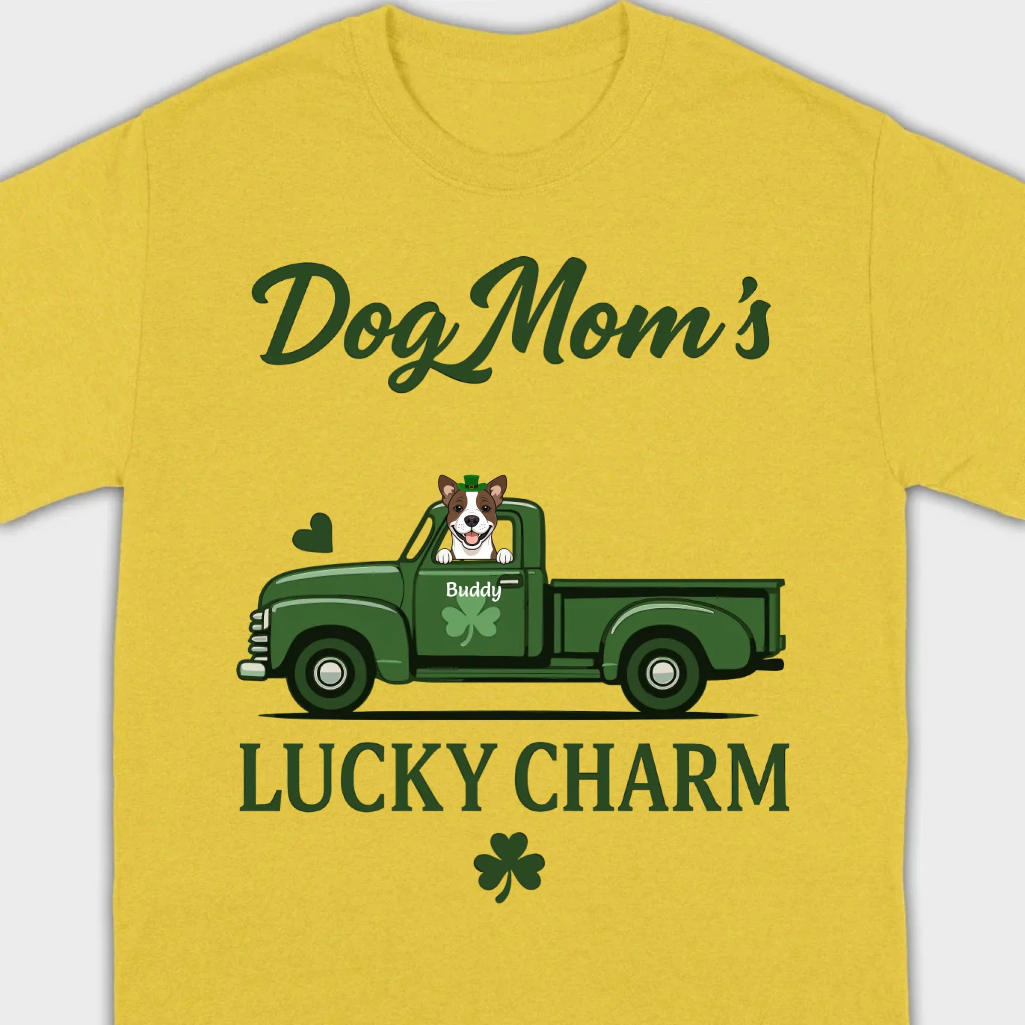 Dog Mom T-Shirt – Lucky Charm Truck & Dog Design - 89Prints