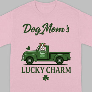 Dog Mom T-Shirt – Lucky Charm Truck & Dog Design - 89Prints