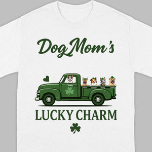 Dog Mom T-Shirt – Lucky Charm Truck & Dog Design - 89Prints
