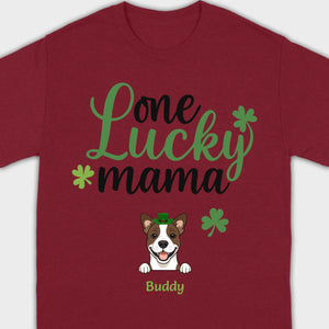 Lucky Mama Hoodie – One Lucky Mama Dog in Leprechaun Hat - 89Prints