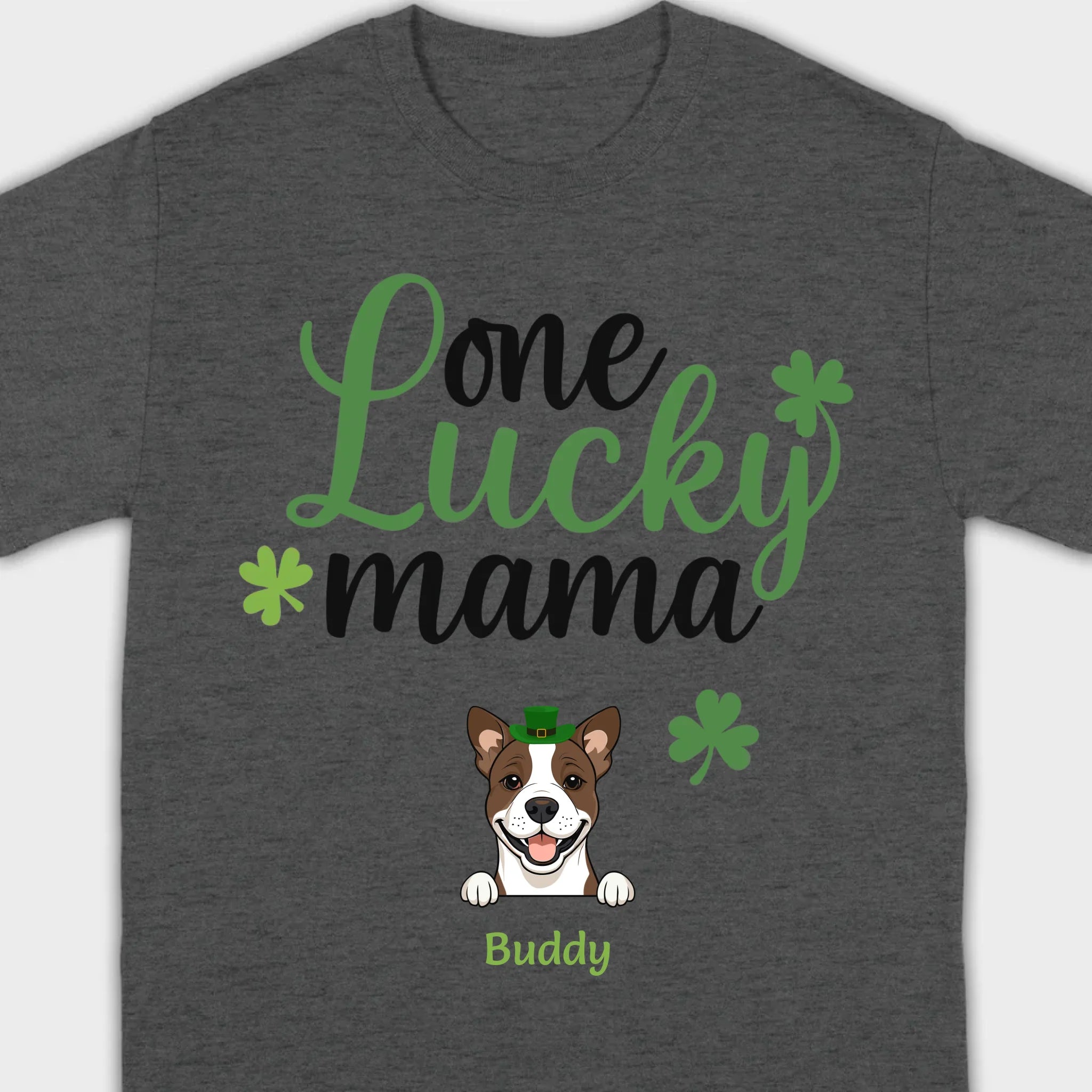 Lucky Mama Hoodie – One Lucky Mama Dog in Leprechaun Hat - 89Prints