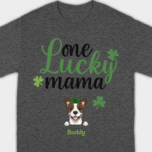 Lucky Mama Hoodie – One Lucky Mama Dog in Leprechaun Hat - 89Prints