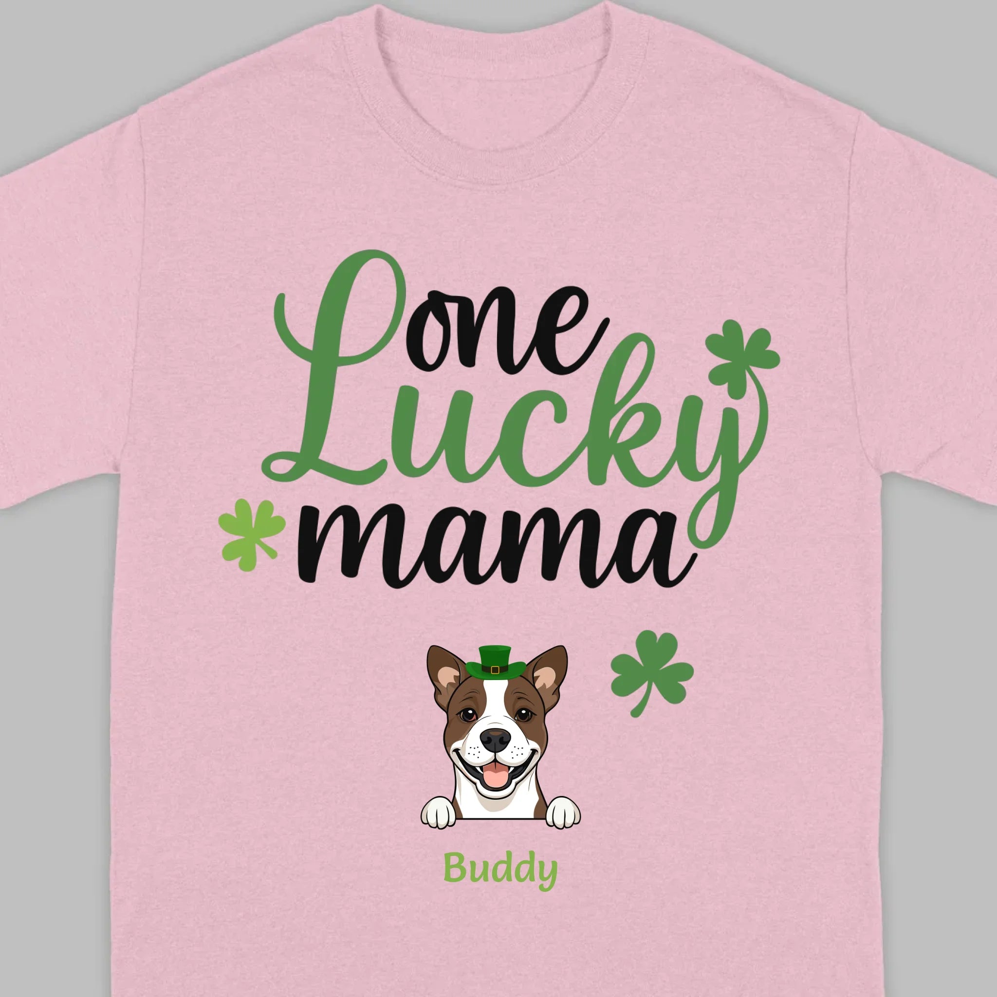 Lucky Mama Hoodie – One Lucky Mama Dog in Leprechaun Hat - 89Prints