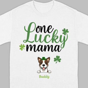 Lucky Mama Hoodie – One Lucky Mama Dog in Leprechaun Hat - 89Prints