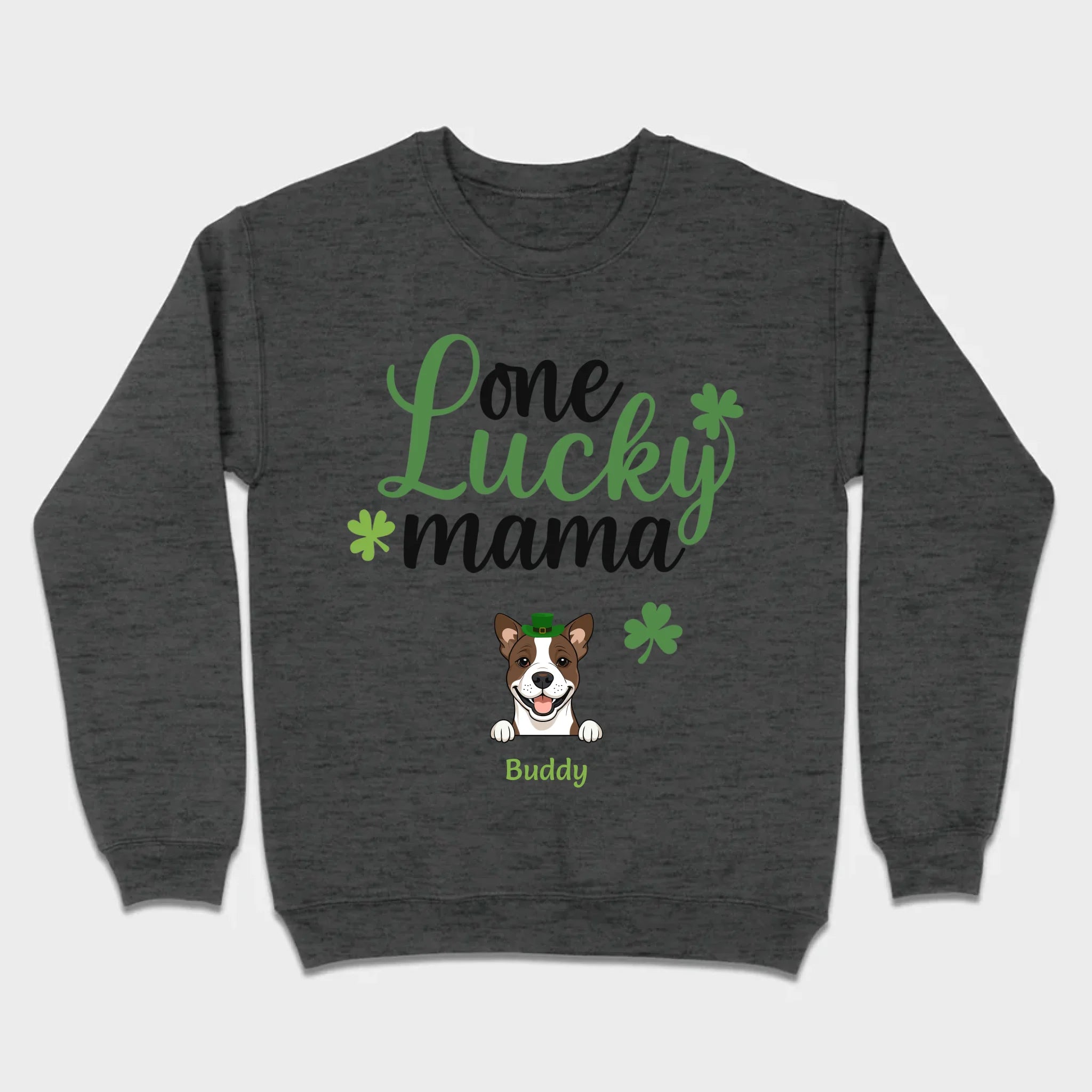 Lucky Mama Hoodie – One Lucky Mama Dog in Leprechaun Hat - 89Prints