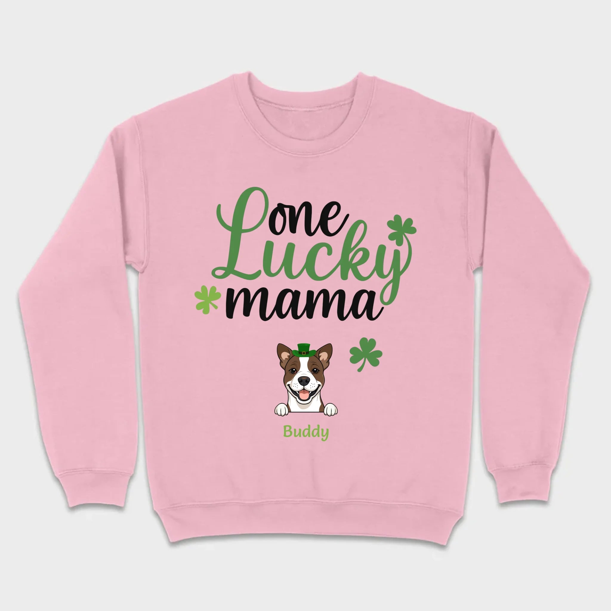 Lucky Mama Hoodie – One Lucky Mama Dog in Leprechaun Hat - 89Prints