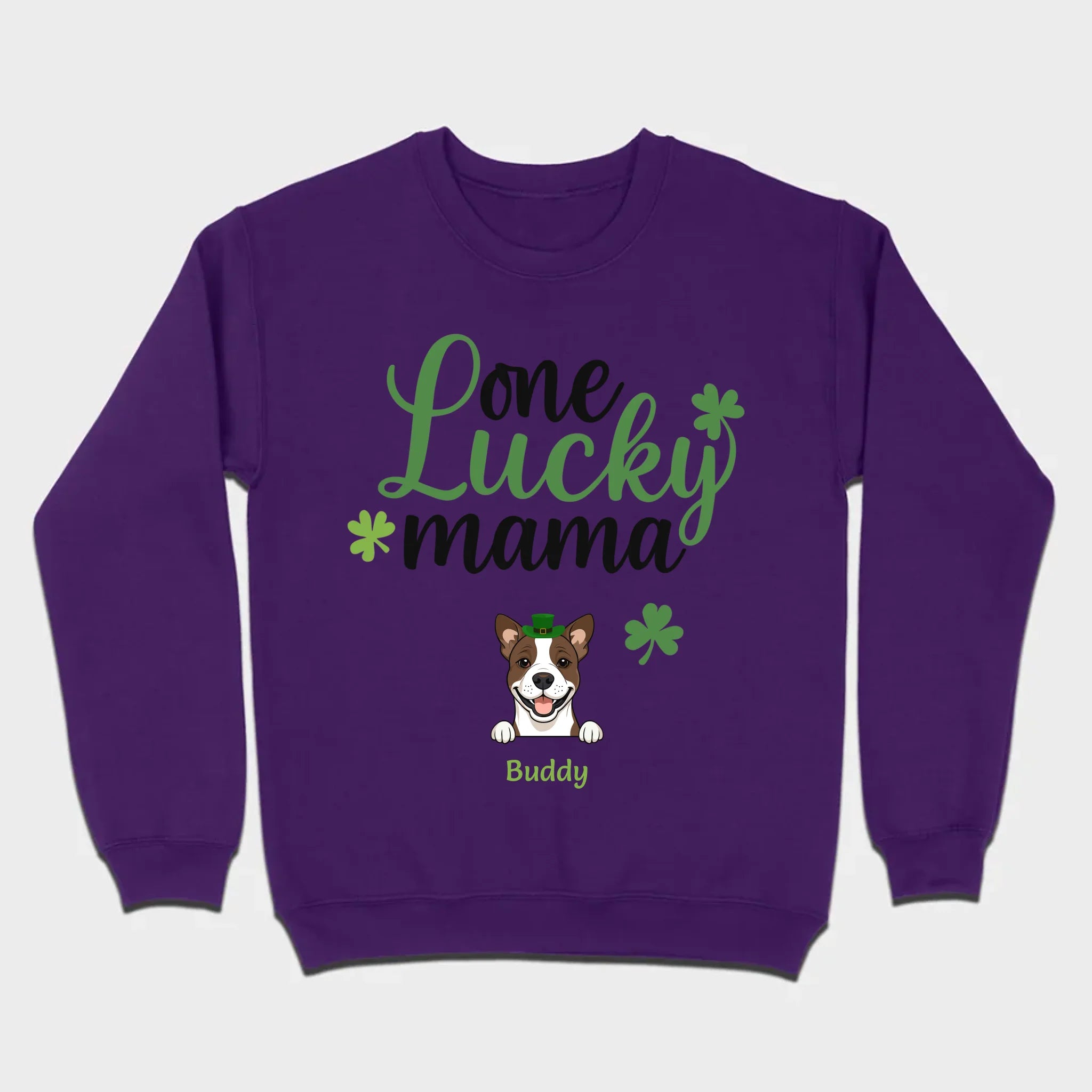 Lucky Mama Hoodie – One Lucky Mama Dog in Leprechaun Hat - 89Prints