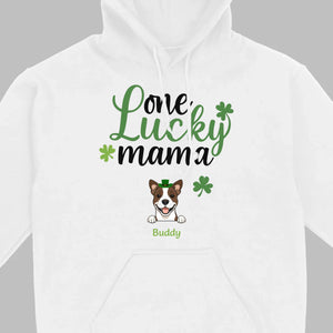 Lucky Mama Hoodie – One Lucky Mama Dog in Leprechaun Hat - 89Prints