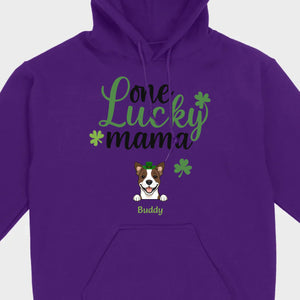 Lucky Mama Hoodie – One Lucky Mama Dog in Leprechaun Hat - 89Prints