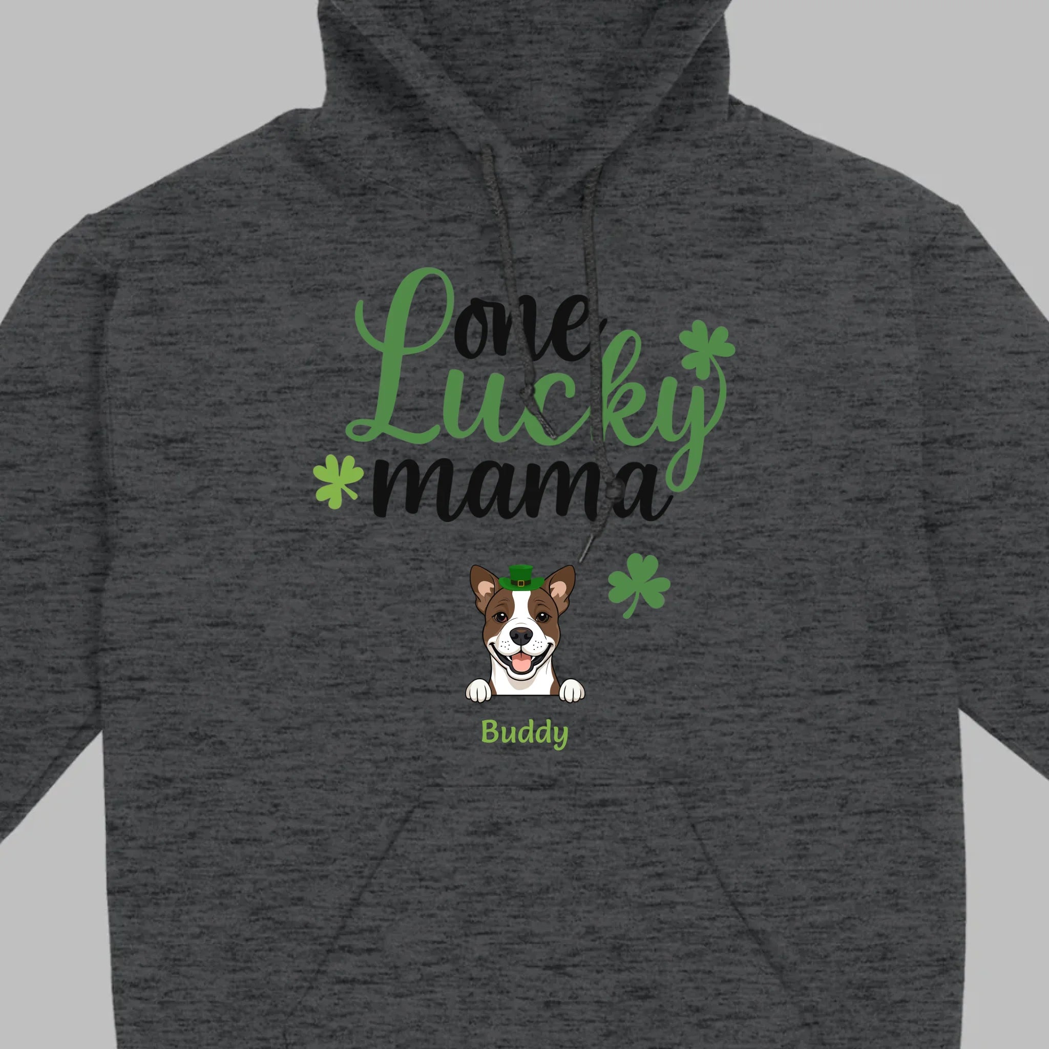 Lucky Mama Hoodie – One Lucky Mama Dog in Leprechaun Hat - 89Prints
