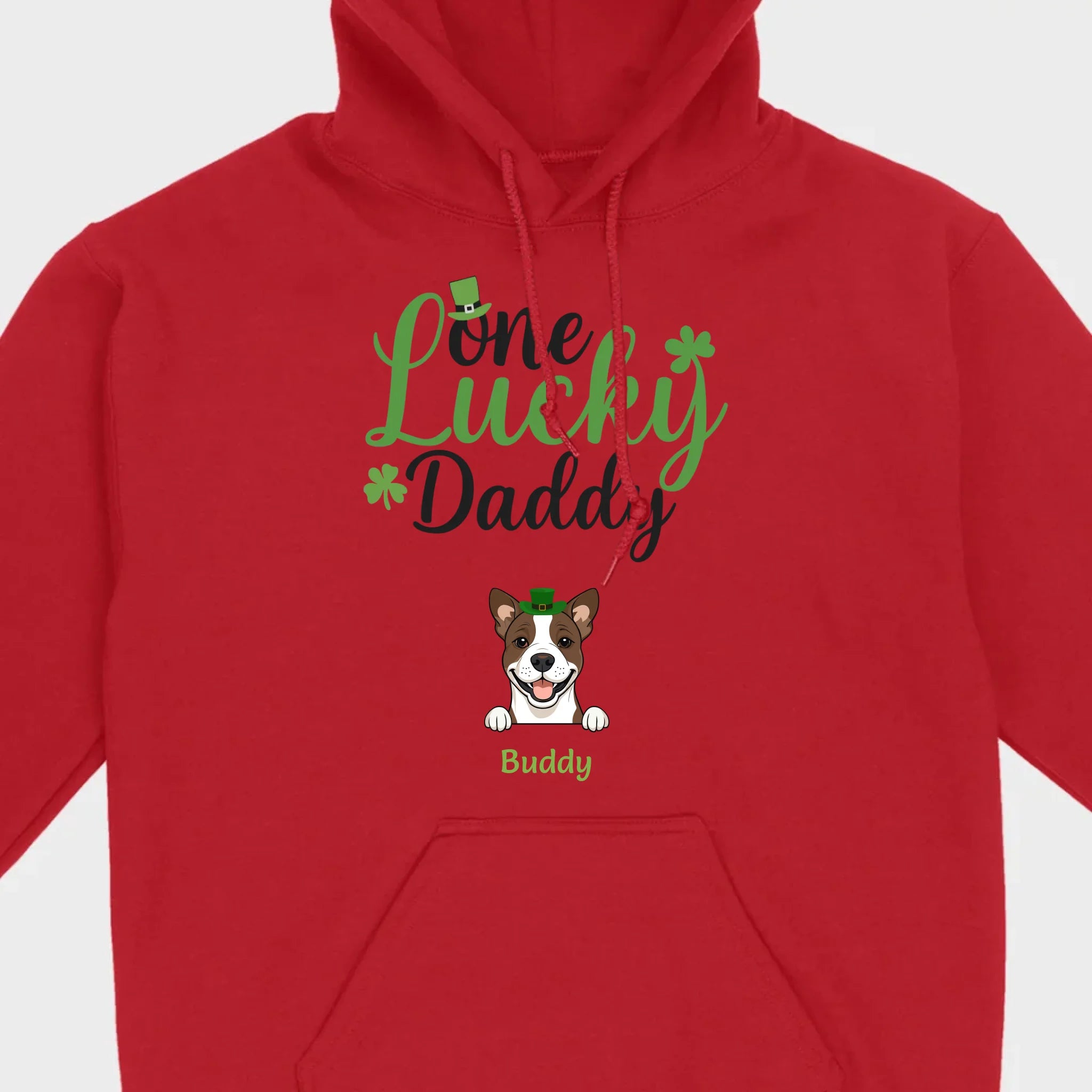 Lucky Daddy T-Shirt – One Lucky Daddy Dog in Leprechaun Hat - 89Prints