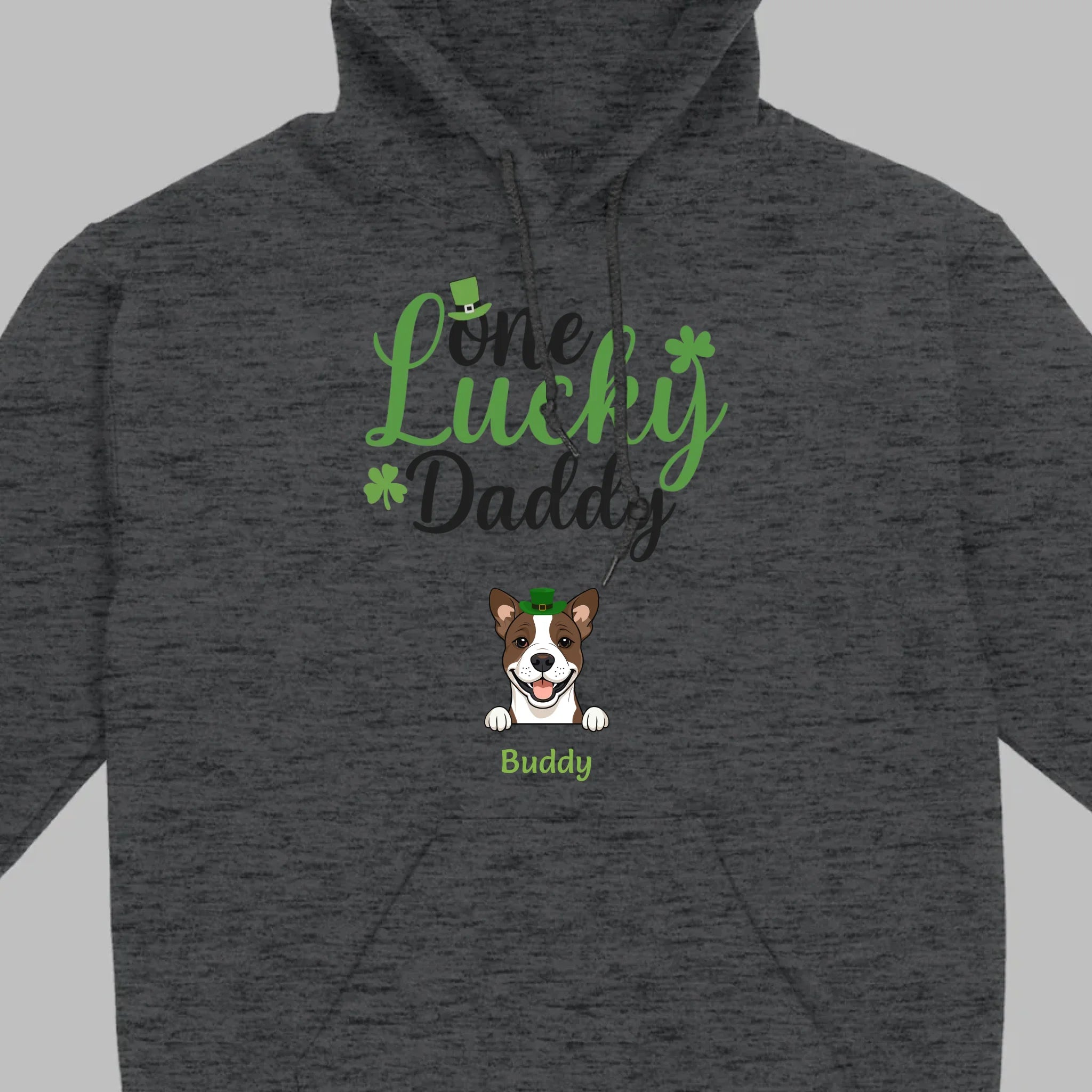 Lucky Daddy T-Shirt – One Lucky Daddy Dog in Leprechaun Hat - 89Prints
