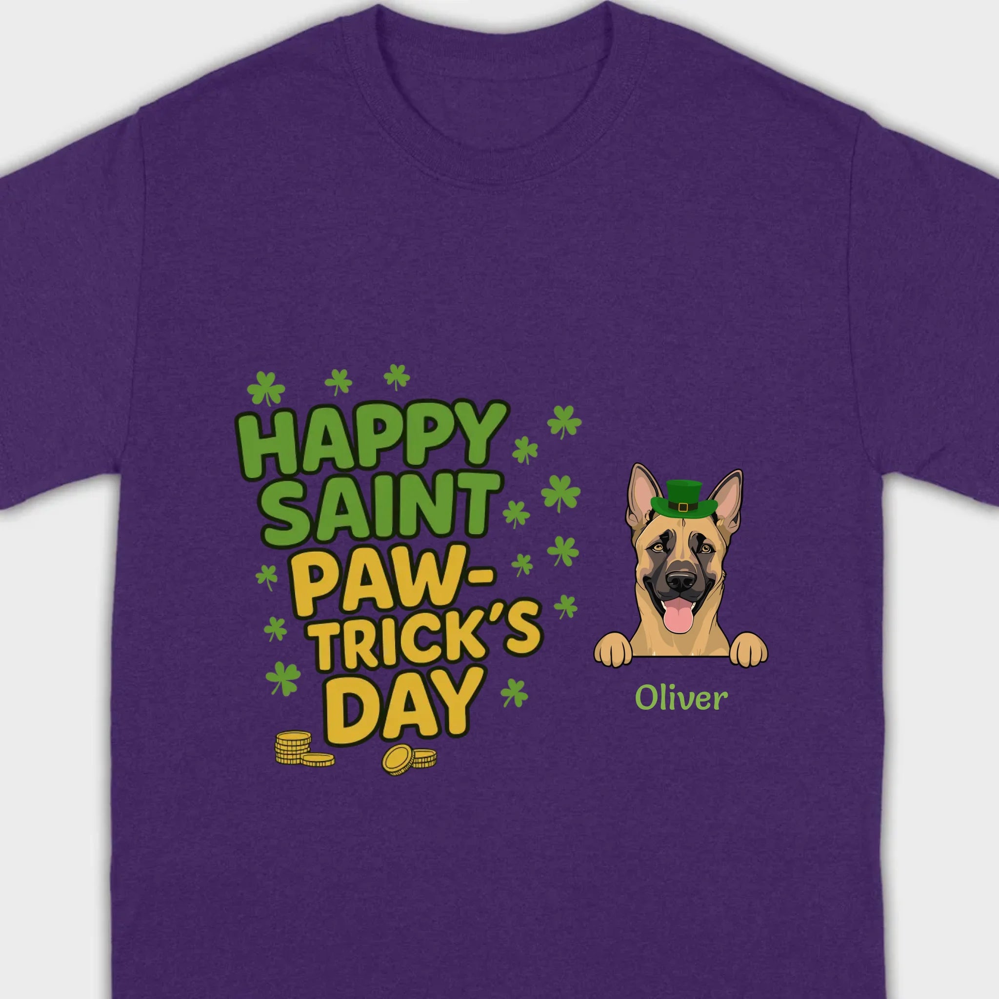 St. Patrick’s Day Dog T-Shirt – Cute Dog Graphic for Holiday - 89Prints