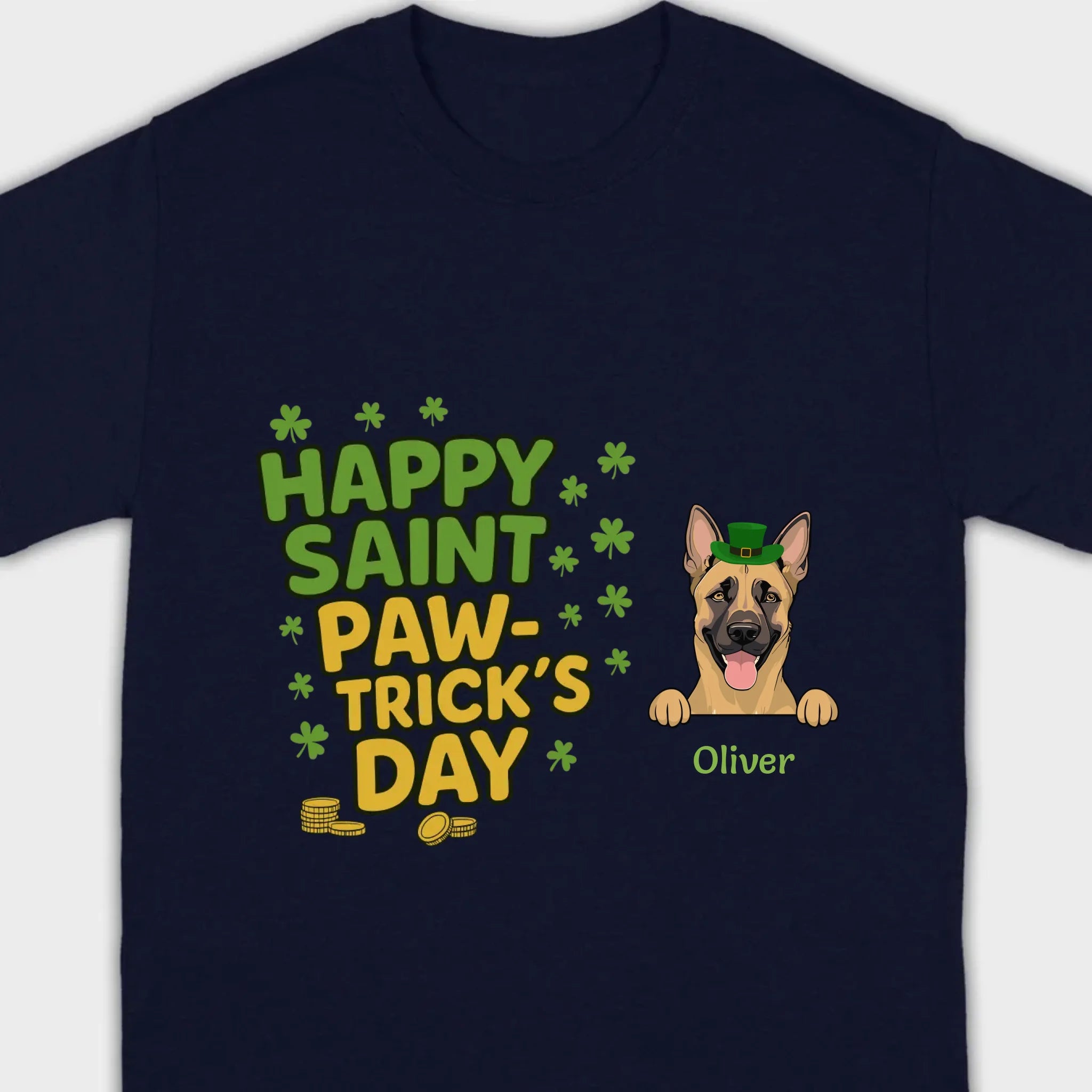 St. Patrick’s Day Dog T-Shirt – Cute Dog Graphic for Holiday - 89Prints