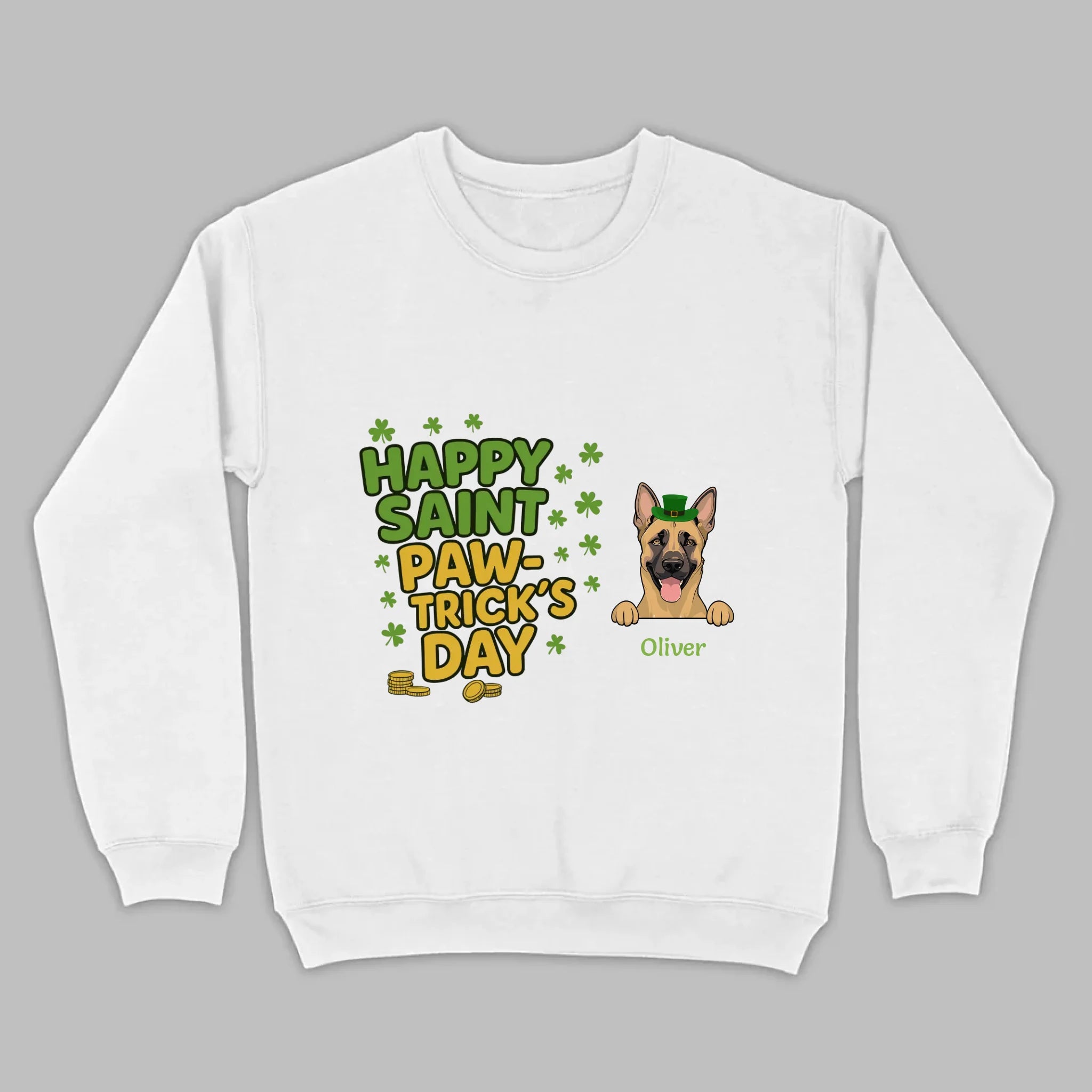 St. Patrick’s Day Dog T-Shirt – Cute Dog Graphic for Holiday - 89Prints