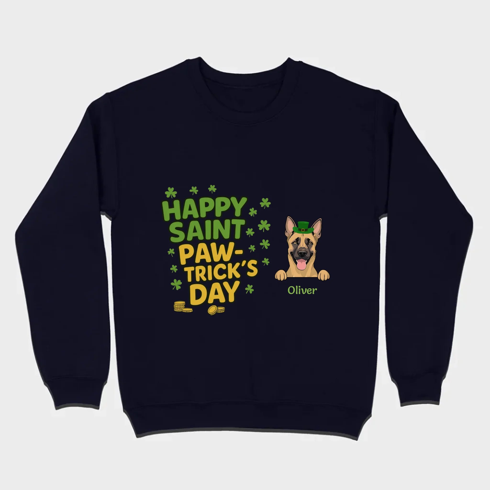 St. Patrick’s Day Dog T-Shirt – Cute Dog Graphic for Holiday - 89Prints