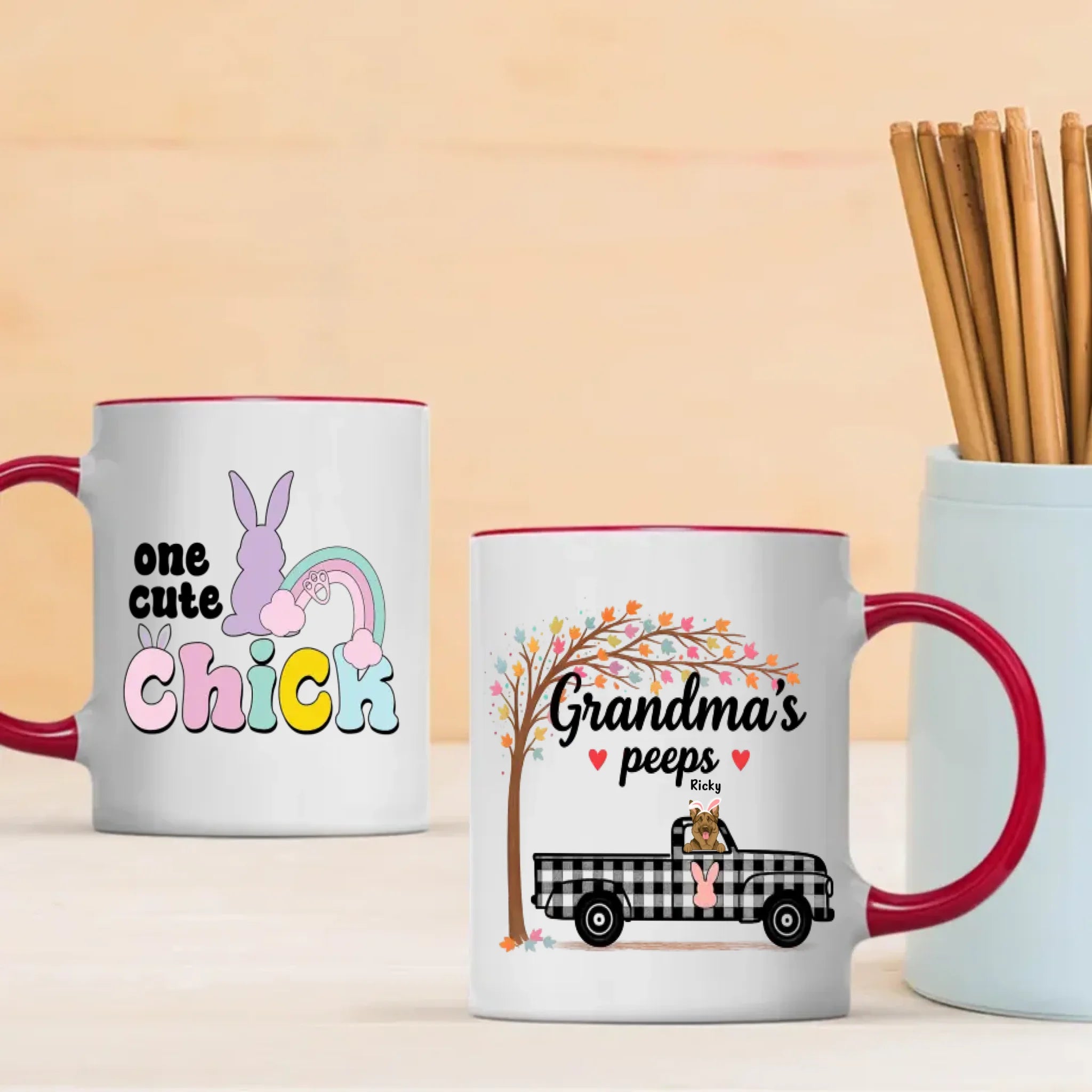 Personalized Easter Dog Mug – Custom Pet Mug for Dog Moms – 89Prints