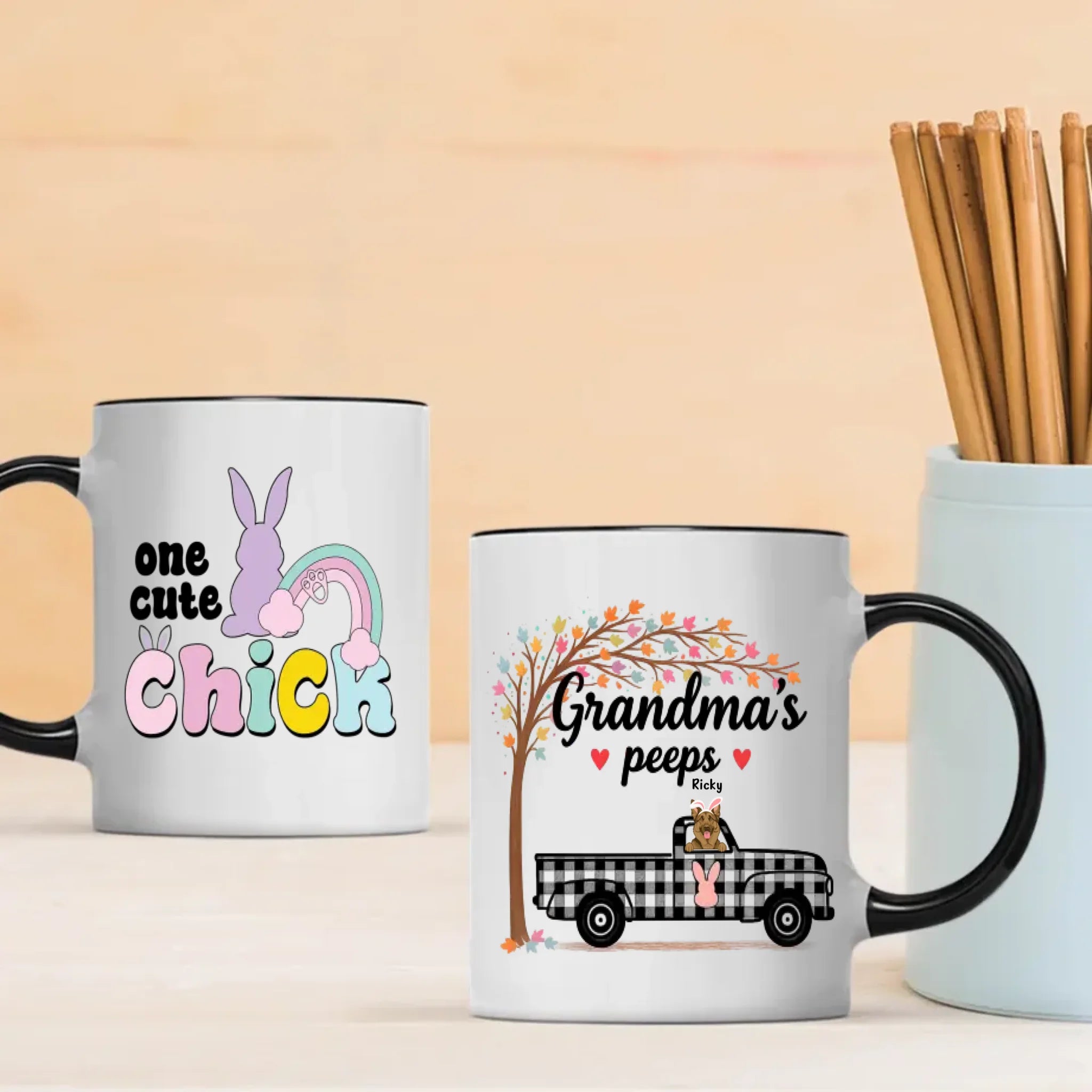 Personalized Easter Dog Mug – Custom Pet Mug for Dog Moms – 89Prints