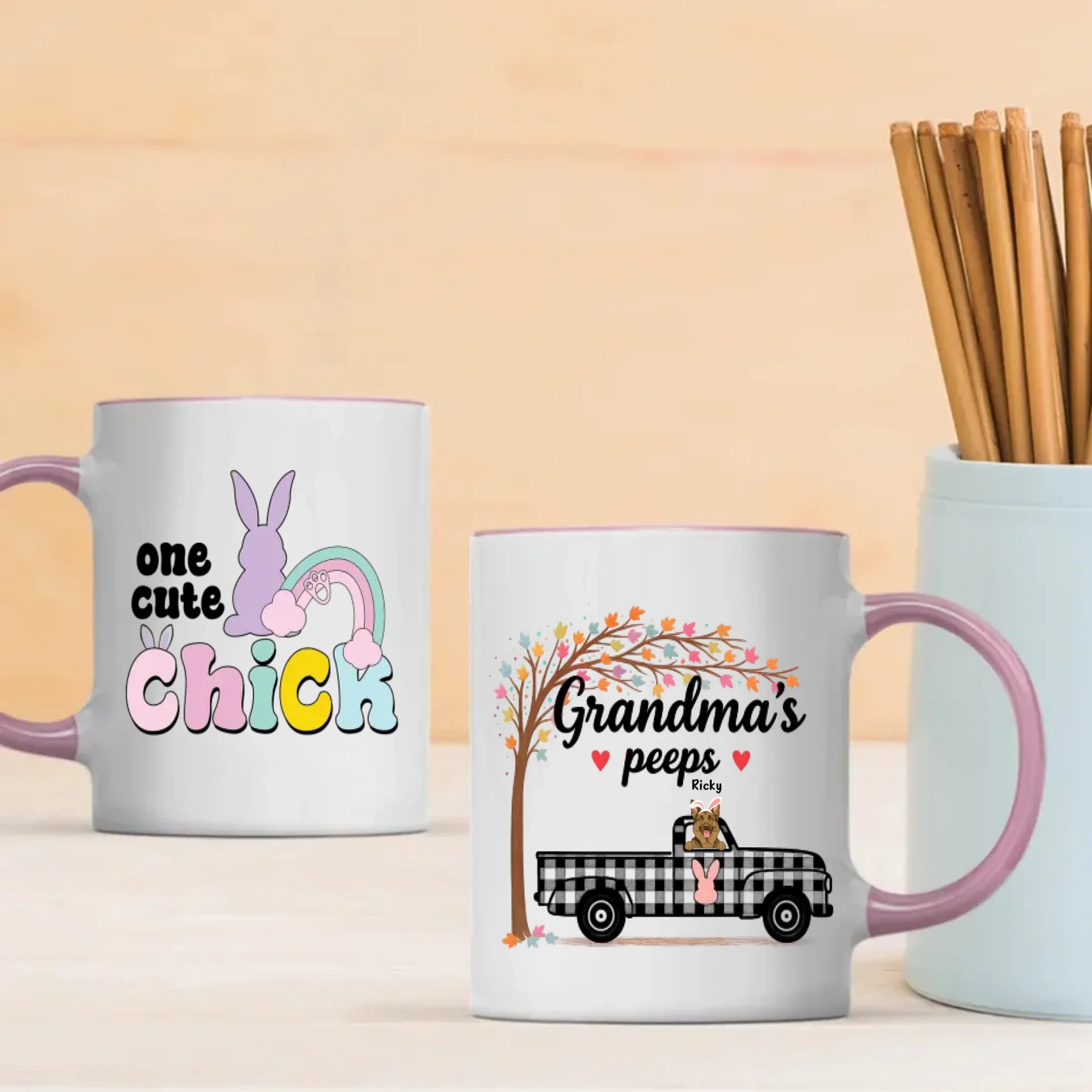 Personalized Easter Dog Mug – Custom Pet Mug for Dog Moms – 89Prints