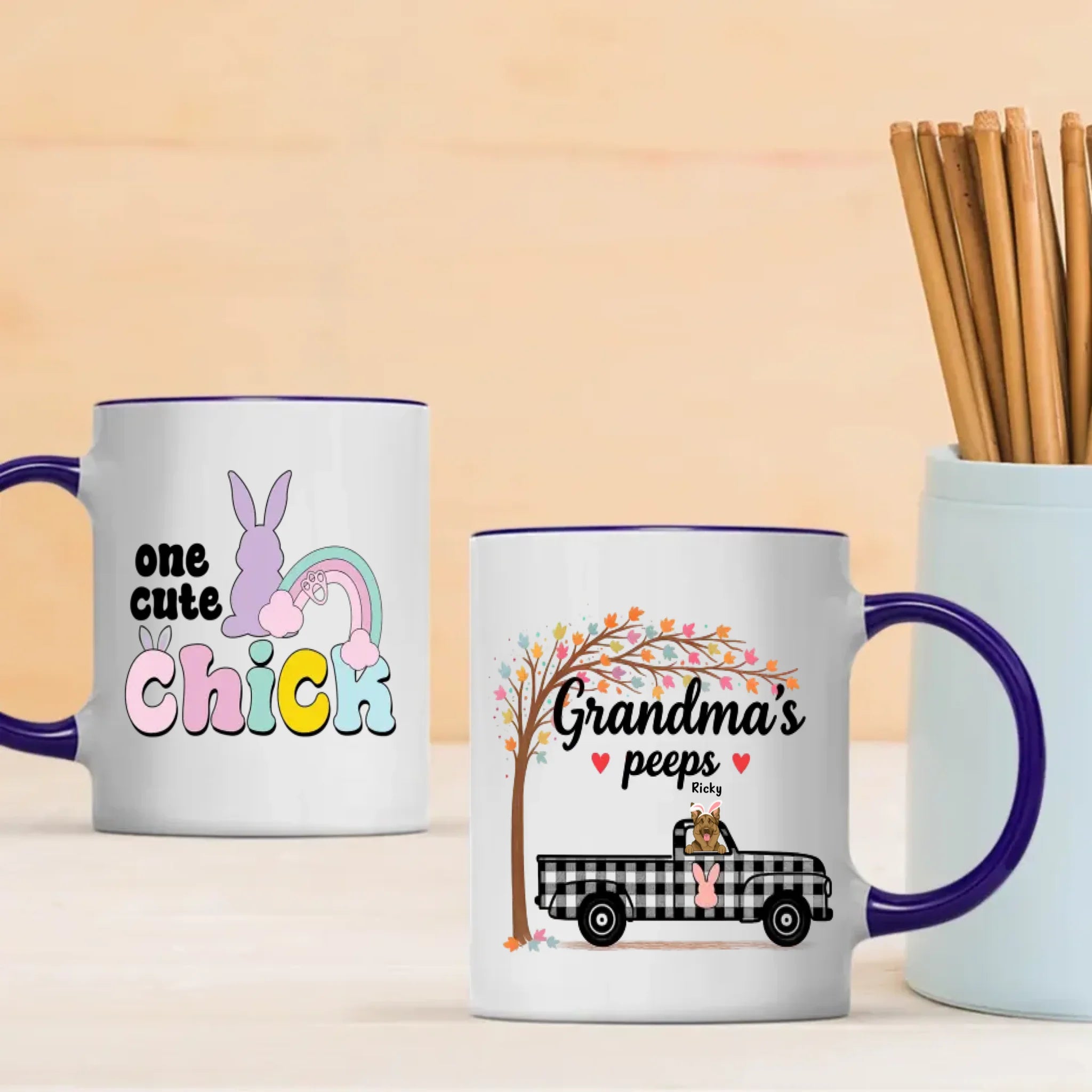 Personalized Easter Dog Mug – Custom Pet Mug for Dog Moms – 89Prints