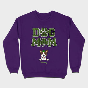 Dog Mom Hoodie – Green Plaid St. Patrick’s Day Design with Cute Hat-Wearing Pup - 89Prints