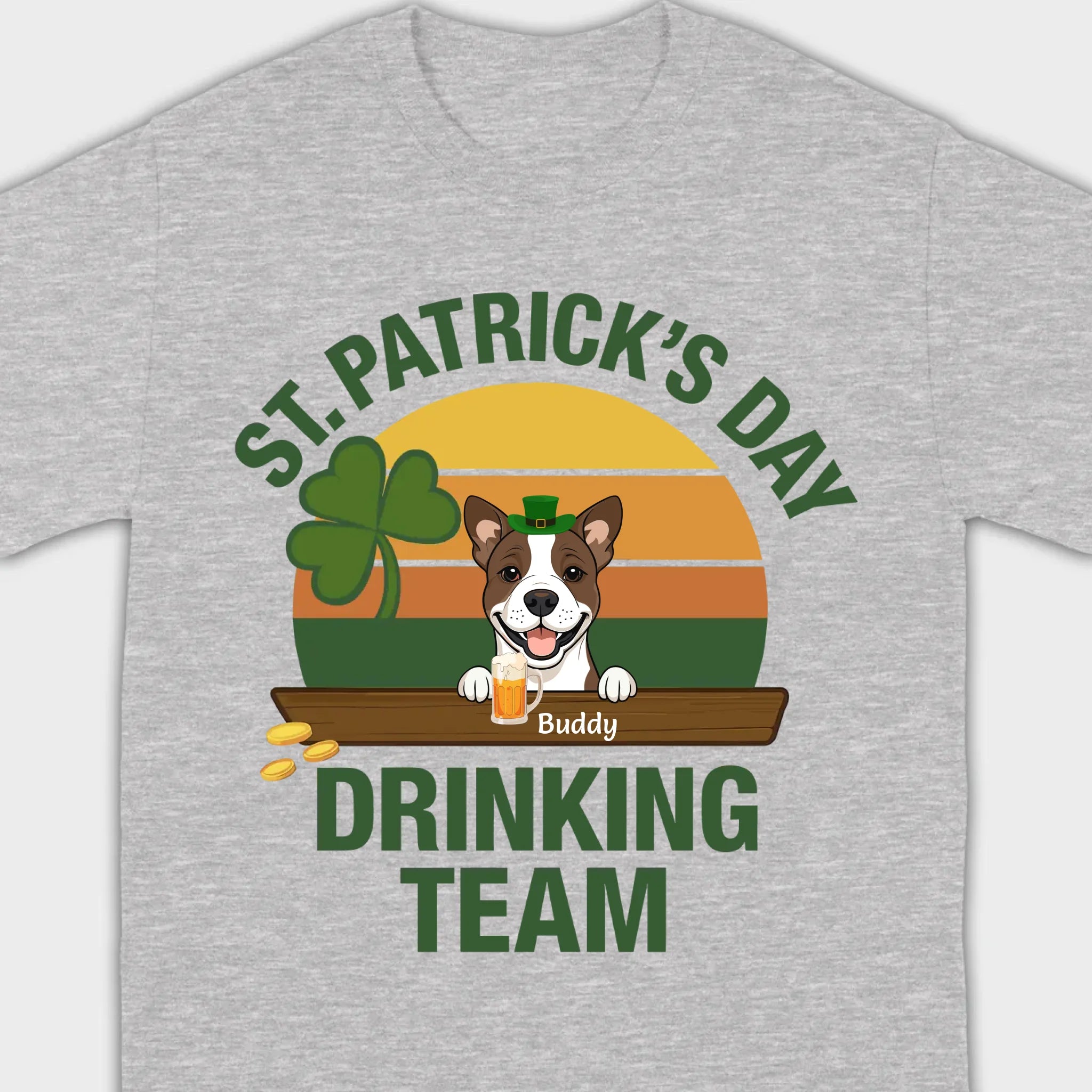 Personalized Lucky Pup Tee – St. Patrick’s Day Funny Dog Graphic with Beer Mug - 89Prints
