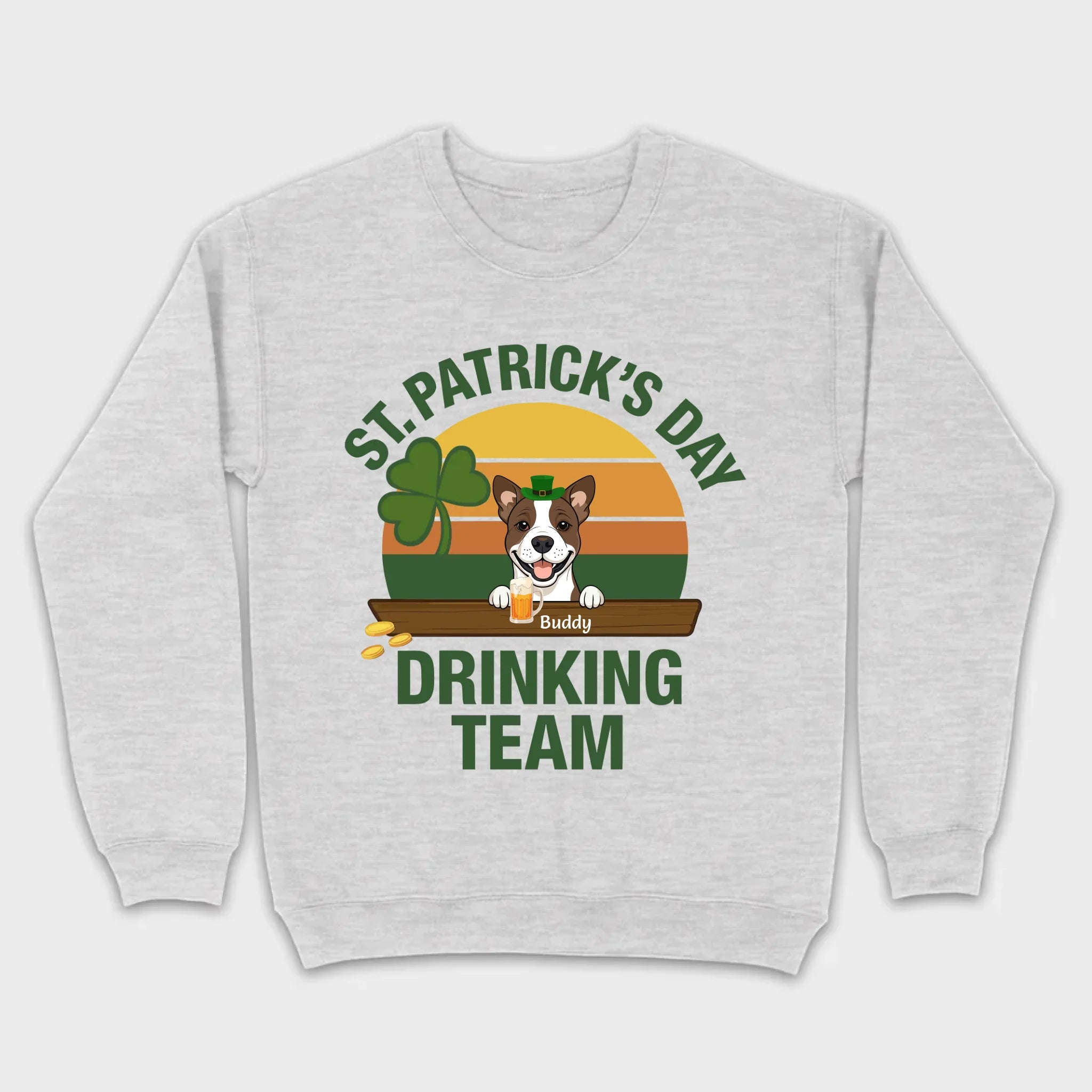 Personalized Lucky Pup Tee – St. Patrick’s Day Funny Dog Graphic with Beer Mug - 89Prints