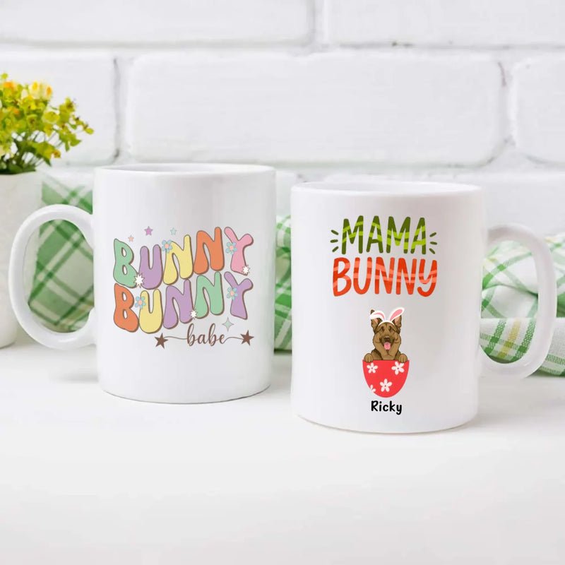 Spring Easter Mug – Custom Dog Lover Cup with Pet Name – 89Prints