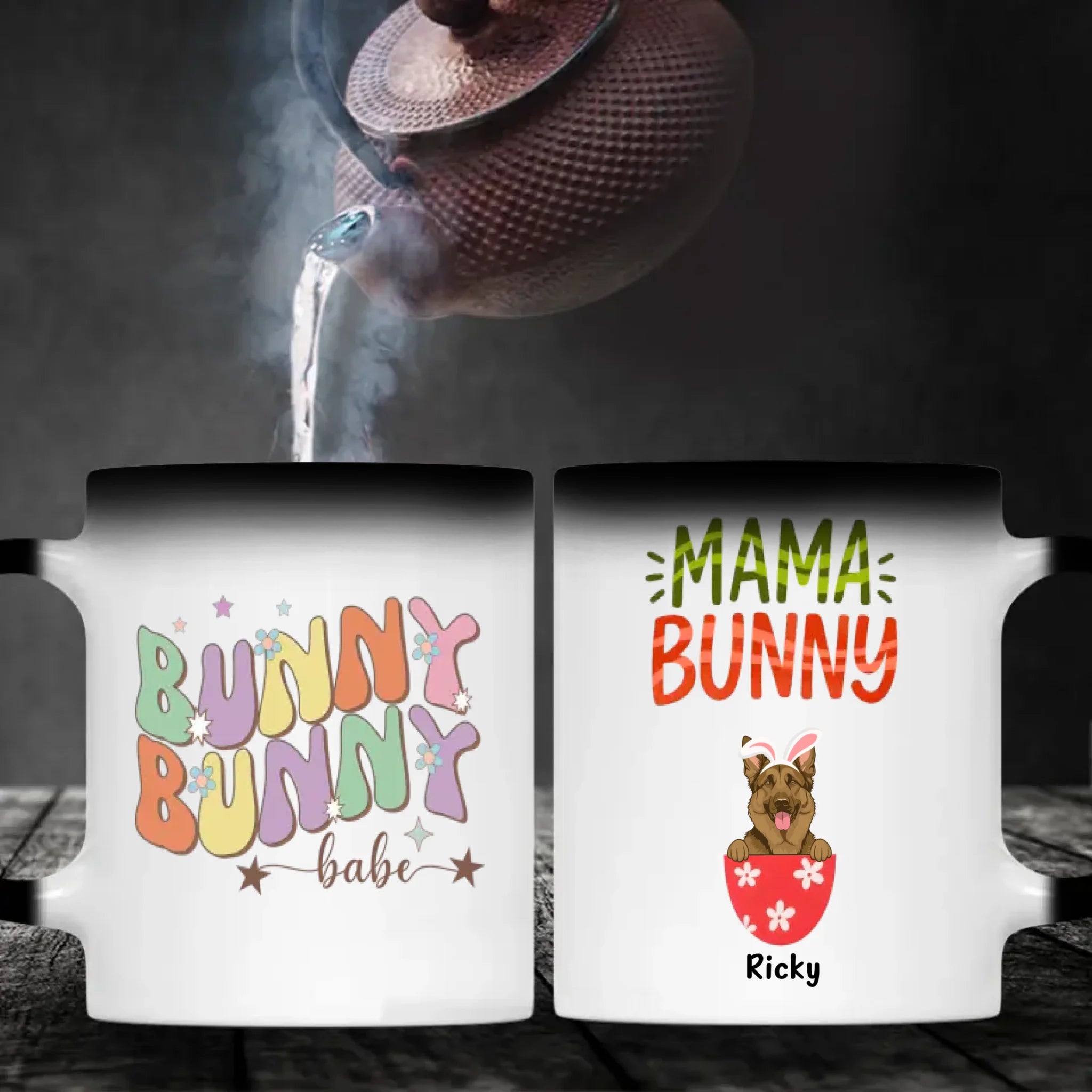 Spring Easter Mug – Custom Dog Lover Cup with Pet Name – 89Prints