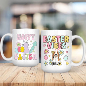 Cute Easter Mug – Personalized Dog Lover Coffee Cup with Spring Vibes – 89Prints