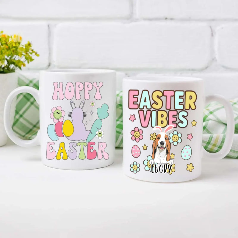 Cute Easter Mug – Personalized Dog Lover Coffee Cup with Spring Vibes – 89Prints