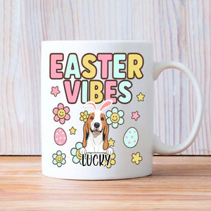 Cute Easter Mug – Personalized Dog Lover Coffee Cup with Spring Vibes – 89Prints