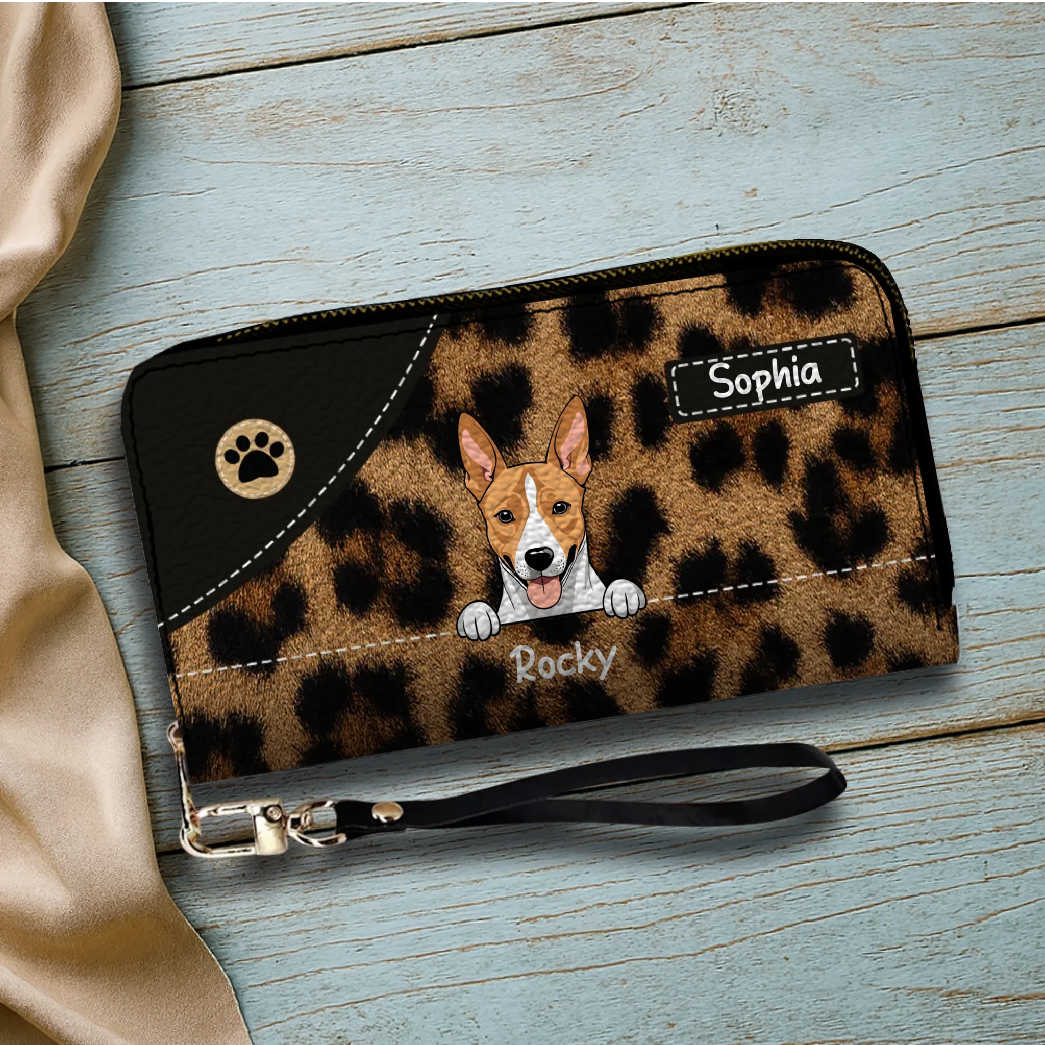 Leopard Print Wallet for Pet Lovers - Trendy Custom Artwork for Her - 89Prints